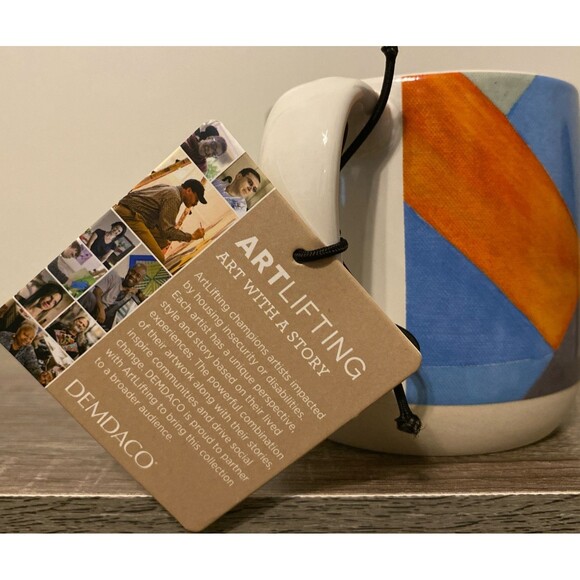 Artlifting Stoneware Mug Cup Pyramid Geometric Designer Jeffrey Powers New 16oz - Picture 4 of 8